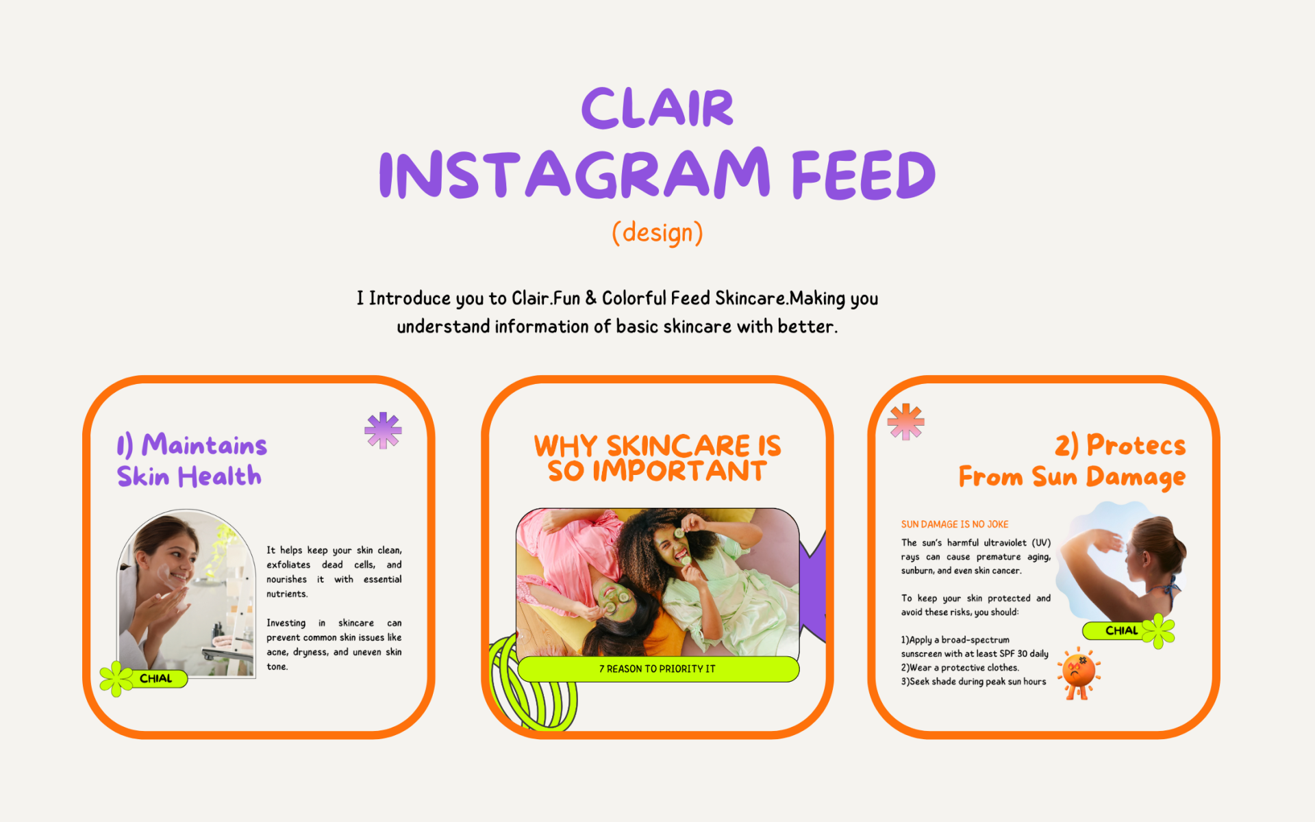 Clair Social Media Design Brand Identity